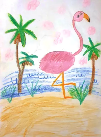 Flamingo am Strand