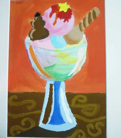 Eisbecher als Stillleben